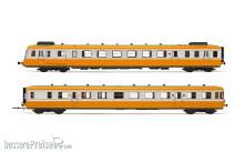 Arnold HN2636S - SNCF, Dieseltriebwagen RGP2, Trieb- und Beiwagen in modernisierter Ausführung, orange-silberne Farbgebung, Ep. IV, mit DCC-Sounddecoder