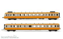 Arnold HN2637S - SNCF, Dieseltriebwagen RGP2, Trieb- und Beiwagen in modernisierter Ausführung, orange-betongraue Farbgebung, Ep. IV, mit DCC-Sounddecoder