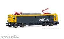Arnold HN2676 - RENFE, Elektrolokomotive 269-400, gelb-graue „Largo Recorrido”-Farbgebung