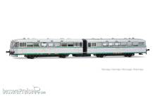 Arnold HN2679S - RENFE, 2-tlg. Dieseltriebwagen 591.400 „Ferrobus“, silberfarben mit UIC-Kennzeichnung, mit DCC Sounddecoder