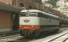 Arnold HN2688S - FS, Elektrolokomotive E.444 2. Serie, in Ursprungslackierung mit rotem Streifen, ohne silberne Zierleisten, mit Multiprotokoll-Sounddecoder