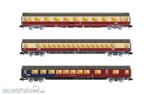 Arnold HN4387 - DB, 3-tlg. Set TEE-Wagen „Rembrandt“, bestehend aus 1 x Speisewagen ARmz217 + 1 x Apmz122 + 1 x Avmz207, Ep. IV