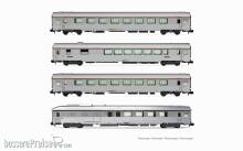 Arnold HN4499 - SNCF, 4-tlg. Set klimatisierter Reisezugwagen der Bauart „Mistral ´69“, TEE „Jules Verne“, Ep. IV