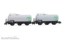 Arnold HN6608 - SNCF, 2-tlg. Set 3-achs. Kesselwagen, „Total, Ep. III