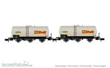 Arnold HN6609 - SNCF, 2-tlg. Set 3-achs. Kesselwagen Uh, „Shell, Ep. IV