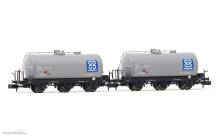 Arnold HN6612 - RENFE, 2-tlg. Set 3-achs. Kesselwagen in grauer Lackierung, „Campsa, Ep. IV