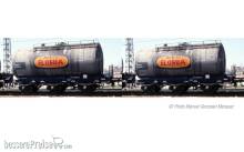 Arnold HN6613 - RENFE, 2-tlg. Set 3-achs. Kesselwagen in grauer Lackierung, „Elosua, Ep. IV