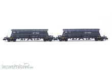 Arnold HN6616 - SNCF, 2-tlg Set 4-achs. Selbstentladewagen Faoos für Kohletransport, „S.G.W. / SITRAM, Ep. IV