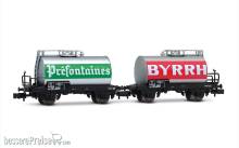 Arnold HN6702 - SNCF, 2-tlg. Set 2-achs. Kesselwagen „BYRRH“ Farbgebung, Ep. IV