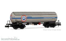 Arnold HN6723 - RENFE, 4-achs. Rohölkesselwagen PRR, „Repesa-Repsol”, weiß-orange Farbgebung