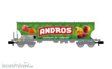 Arnold HN6733 - SNCF, 4-achs. Zuckersilowagen, „Andros“, grüne Farbgebung
