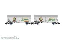 Arnold HN6749 - DR, 2-tlg. Set 2-achs. Bierkühlwagen „Wernesgrüner”