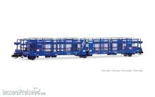 Arnold HN9769 - Transfesa, 3-achs. Autotransportwagen „Mega Car Carrier”, blau mit Logo in Ursprungsausfühung