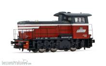 Rivarossi HR2932S - Mercitalia Shunting & Terminal, Diesel-Rangierlokomotive Rh. D.245 in rot/dunkelgrauer Lackierung mit weißem Streifen, Ep. VI, mit DCC-Sounddecoder