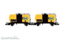 Rivarossi HR6566 - FS, 2-tlg. Set 2-achs. Kesselwagen „API“, Ep. IV