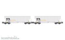 Rivarossi HR6675 - ATIR-RAIL, 2-tlg. Set 4-achs. Getreidesilowagen, graue Farbgebung, Ep. VI