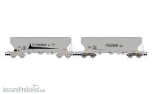 Rivarossi HR6678 - FS, 2-tlg. Set Getreidesilowagen der Bauart Uas, „Pagnan“, Ep. IV