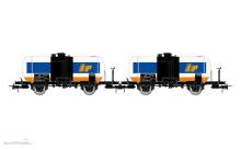 Rivarossi HR6709 - FS, 2-tlg. Set 2-achs. Kesselwagen „IP”, ohne Bremserhaus