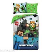 Halantex HTEX-MNC-883-BL - Minecraft Bettwäsche Ver, 7 140 x 200 cm / 70 x 90 cm