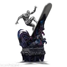 Iron Studios IS33517 - Marvel Comics Infinity Gauntlet Diorama Art Scale Statue 1/10 Silver Surfer Deluxe 36 cm