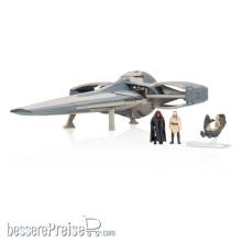 Jazwares JAZSWJ0255 - Star Wars Fahrzeug mit Figur Deluxe Armored Sith Infiltrator Episode 1 Collection 20 cm