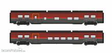 Jägerndorfer Collection JC11211 - 2er Set Railjet Wagen DANI ÖBB, Ep.VI, Basic, AC