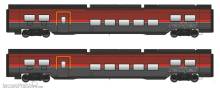 Jägerndorfer Collection JC71221 - 2er Set Railjet Wagen DANI ÖBB, Ep.VI, Basic - Lemke