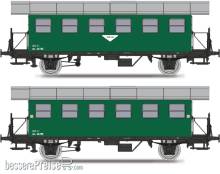 Jägerndorfer Collection JC77300 - 3er Set Personenwagen BiH ÖBB, Ep.III, grün