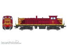 REE Modeles JM-024-S - Diesellok BB 63000 Diesellok 852, Rot CFL mit gelben Streifen, CFL gerahmtes Logo - Ep.IV - DCC Sound