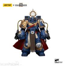 Joy Toy JT01338 - Warhammer 40k Actionfigur Ultramarines Marneus Calgar Chapter Master with MKX Gravis Armour and Gauntlets of Ultramar 20 cm