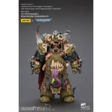 Joy Toy JT02571 - Warhammer 40k Actionfigur 1/18 Death Guard Deathshroud Terminator Championwith Manreaper and Plaguespurter Gauntlets 14 cm
