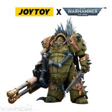 Joy Toy JT02861 - Warhammer 40,000 Actionfigur Death Guard Blightlord Terminator 1 with Reaper Autocannon and Bubotic Blades 14 cm
