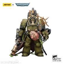 Joy Toy JT02908 - Warhammer 40,000 Actionfigur Death Guard Lord of Virulence with Power Fist and Twin Plague Spewer 14 cm