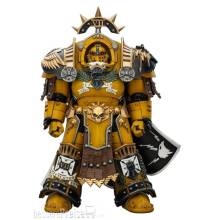 Joy Toy JT03295 - Warhammer Imperial Fists Actionfigur Legion Praetor in Tartaros Terminator Armourwith Power Sword and Vigil Storm Shield 14 cm