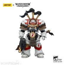 Joy Toy JT03486 - Warhammer 40,000 Actionfigur White Scars Legion Praetor in Cataphractii Terminator Armour with Cyber Hawk Chogorian sword and combi-melta 14 cm