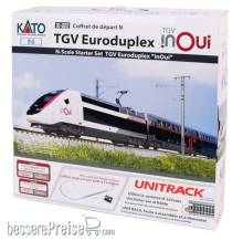 Kato K10-022 - Startset TGV, 5-tlg. inOui mit Oval+Trafo