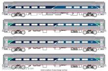 Kato K106-8021 - 4er Set Personenwagen Amfleet Amtrak, Ep.VI, Ph.VII