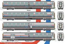 Kato K1068004 - 4er Set Personenwagen Amtrak, Ep.IV-V, Phase III