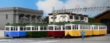 Kato K14806-2 - Straßenbahn Düwag, 2-tlg., grün/weiß