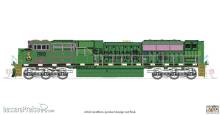 Kato K176-8541 - Diesellok EMD SD70ACu CP, Ep.VI, #7020 (Military, green)