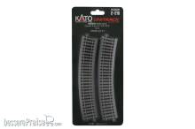 Kato K2-210 - Gleis gebogen R550mm 22,5° (4 Stk.)