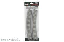 Kato K2-242 - Gleis gebogen R730mm 22,5° Übergangsgleis Betonschwellen