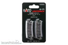 Kato K20-171 - Gleis gebogen R216mm 15° 4 St. - Lemke