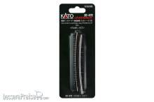 Kato K20-472 - Blechträgerbrücke gebogen R481mm 15° Grau mit Geländer außen - Lemke
