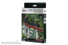 Kato K20-824 - Brücken-Set Blechträgerbrücke gebogen R481mm Rot