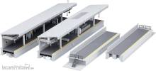 Kato K23-161 - Vorstädtischer Außenbahnsteig DX Set (4-teiliges Set)