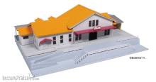 Kato K23-211C - Bahnhofsgebäude, orangenes Dach