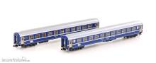 Kato K23009 - 2-tlg. Set SBB RIC Schlafwagen Eurofima Blau altes Logo IV