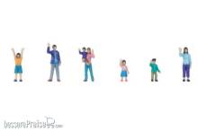 Kato K24-251B - Winkende Figuren Set B (6 Stk.)