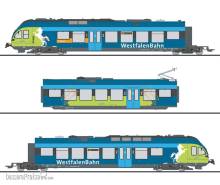 Liliput L133862 - 3-tlg. Elektro-Triebzug, FLIRT, WestfalenBahn, Ep.VI
